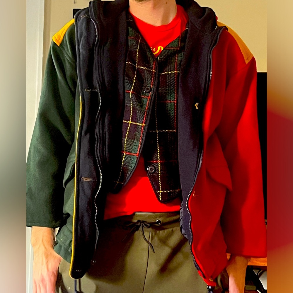 Herman Kay Wool Parka Style Coat in Primary Colors
